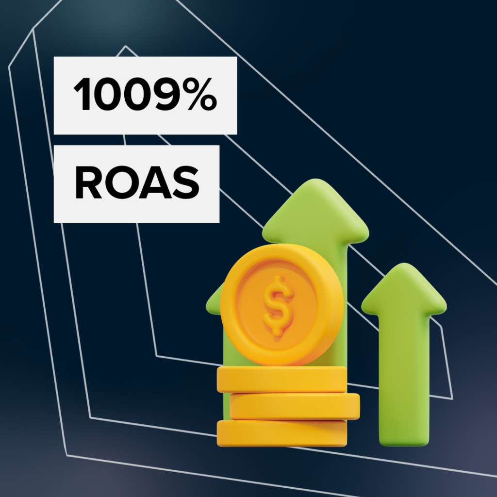 Arke x Shay & Blue Black Friday Campaign: 1009% ROAS, Return on Ad Spend