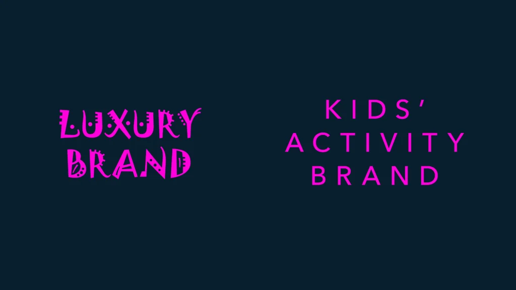 Example of two typographies not matching the intended message