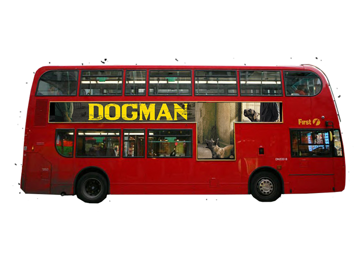 dogman advert on bus