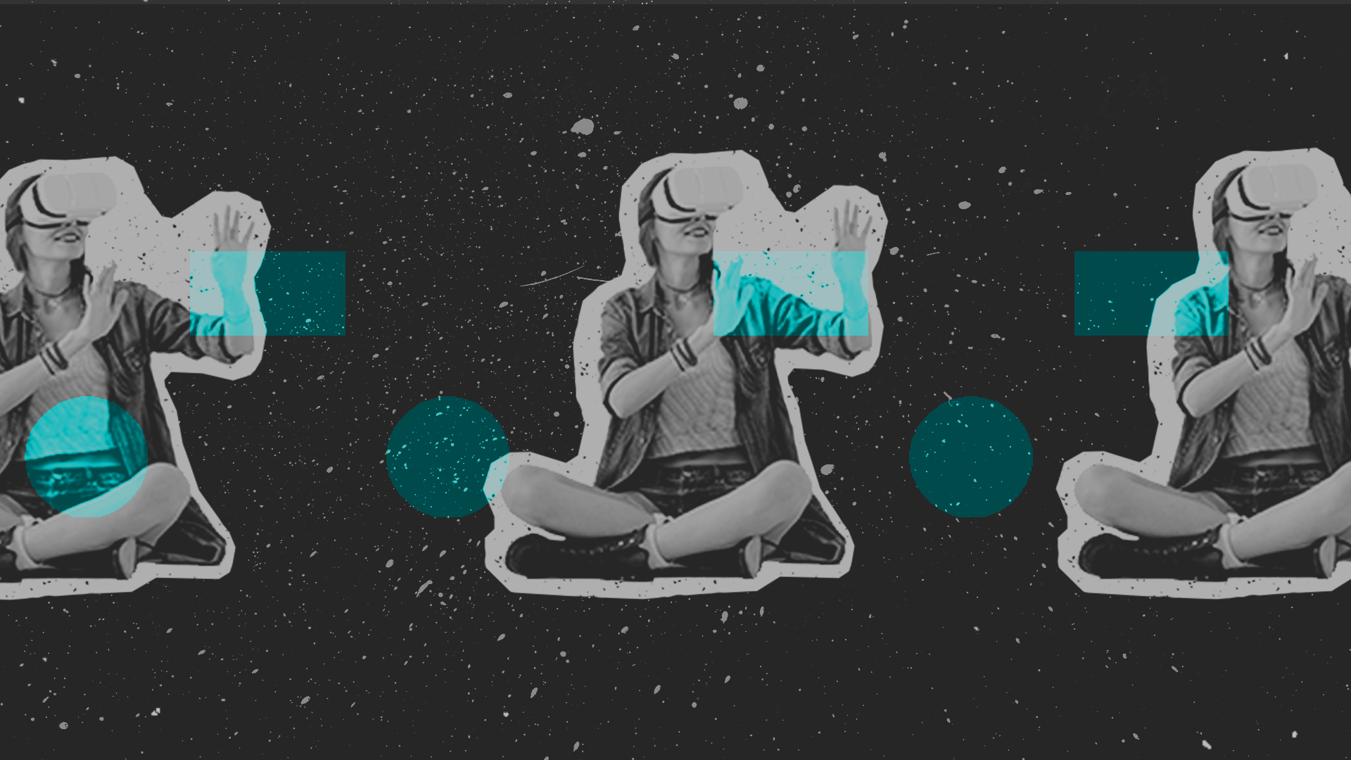 person using virtual reality glasses