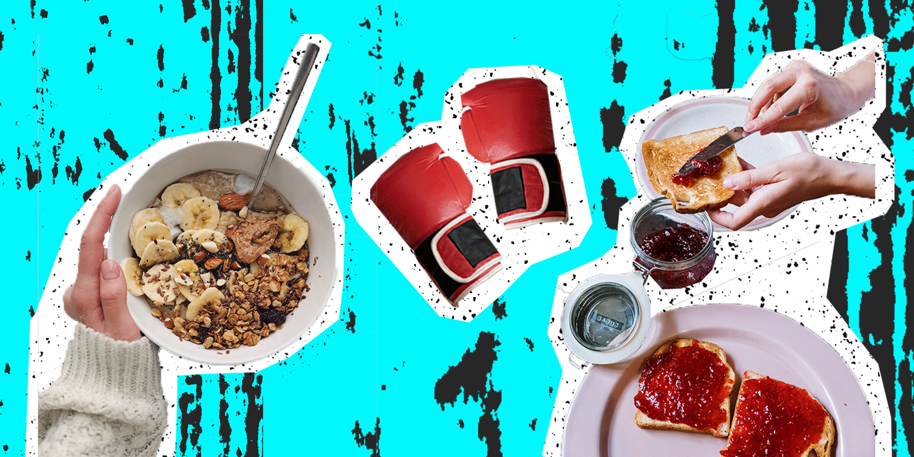 boxing gloves and breakfast