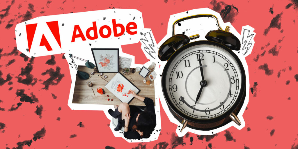 creative artist using adobe