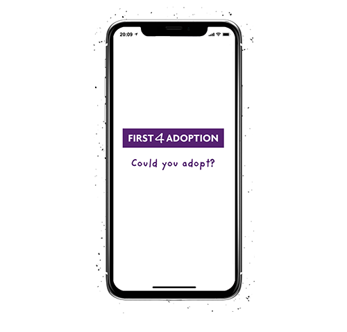 first4adoption ad on phone